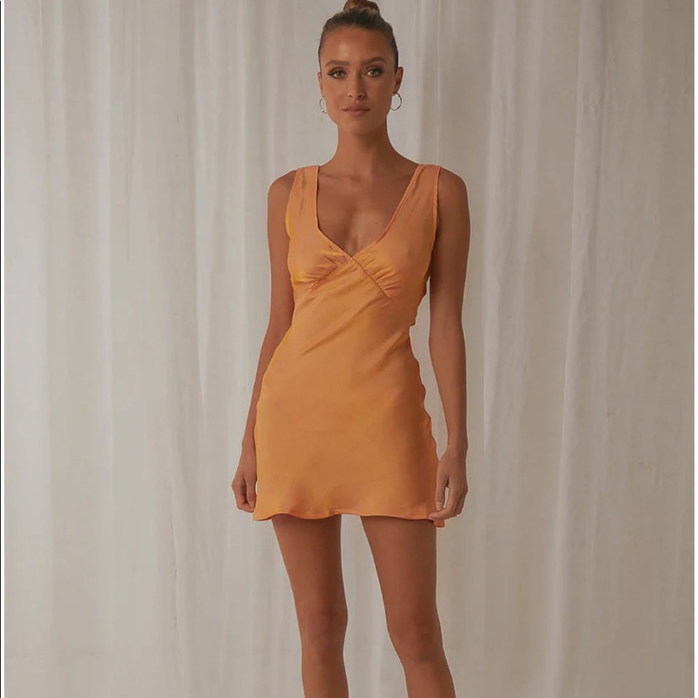 Peppermayo Audrey Vintage Slip Dress - Mango Shimmer